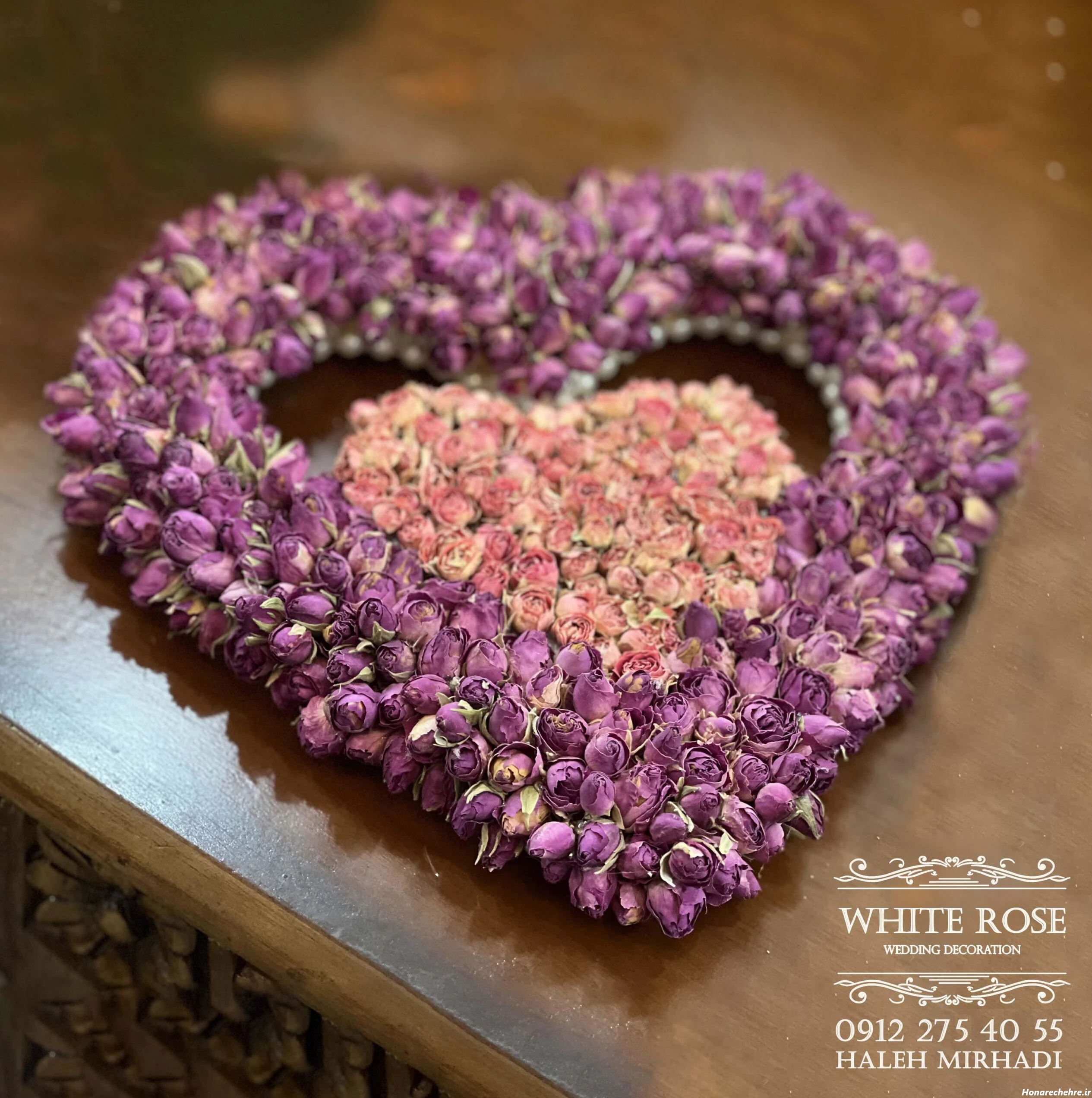 21 عکس از قلب با گل محمدی برای روز عشق