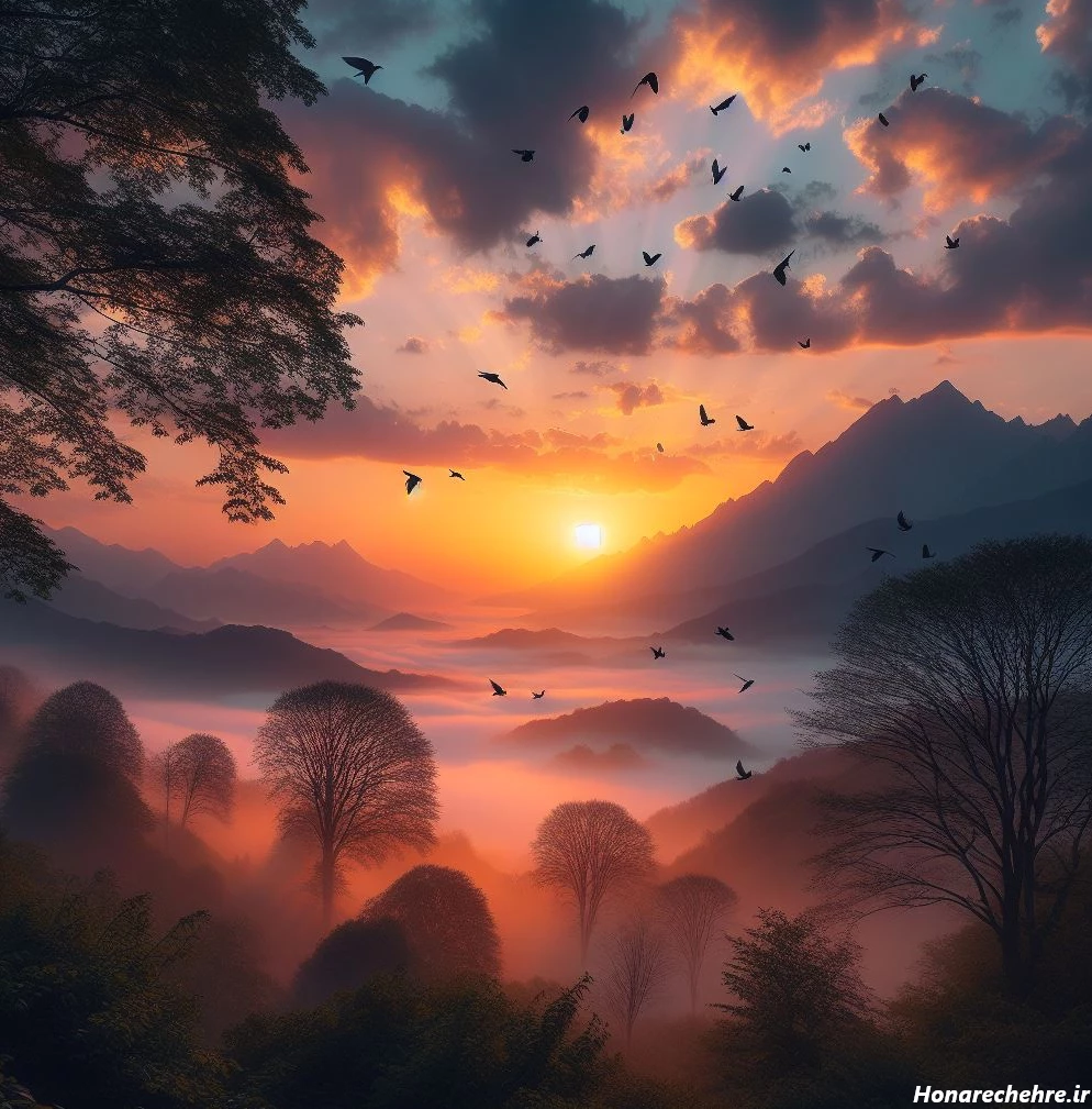 عکس طلوع خورشید عاشقانه