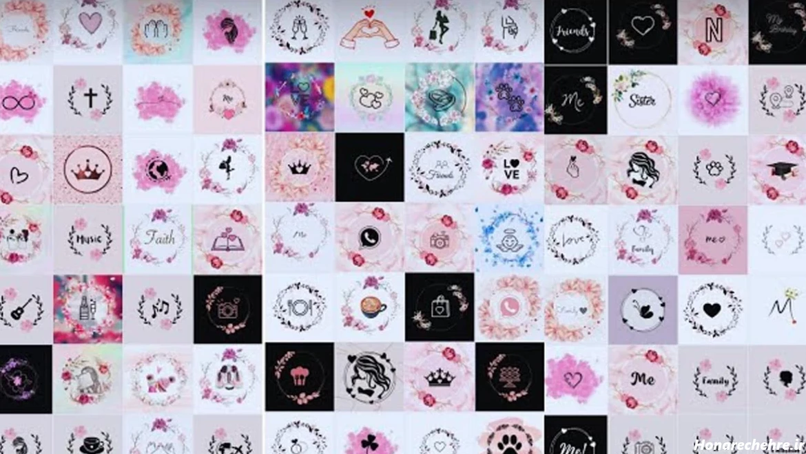 کاور هایلایت مینیمال دخترانه