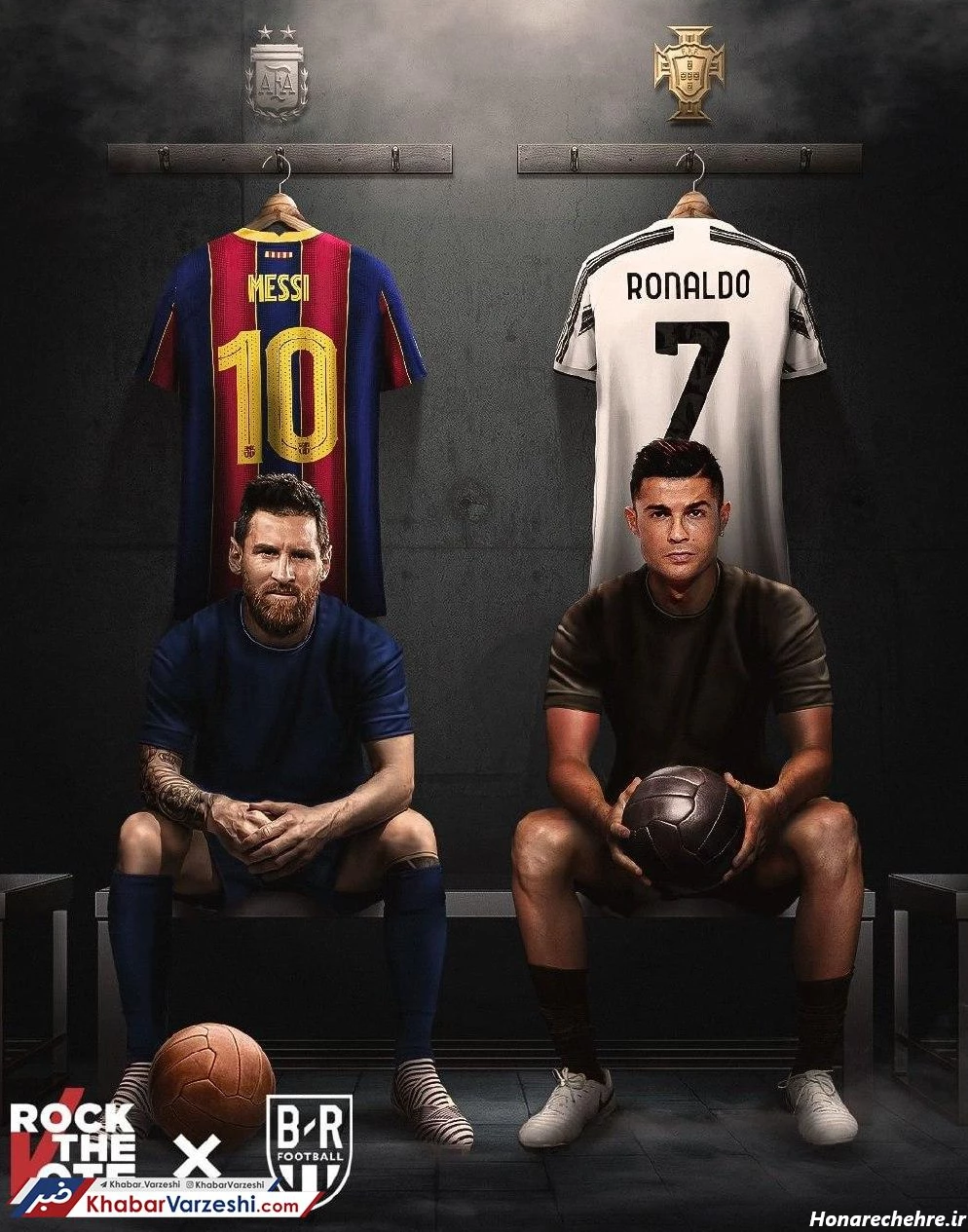 عکس رونالدو و مسی در یک تیم