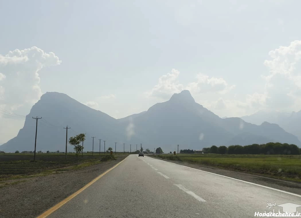 عکس کوه بیستون شبیه زن