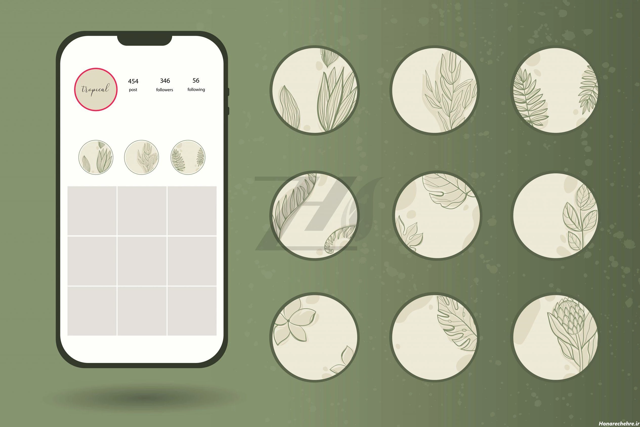 کاور هایلایت مینیمال دخترانه