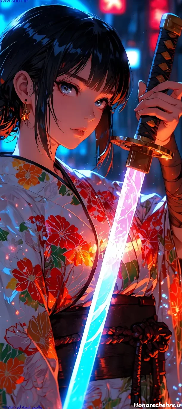 عکس انیمه کیوت صورتی