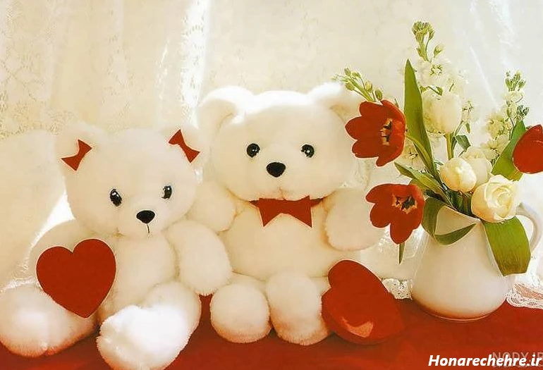 عکس خرس فانتزی بامزه صورتی