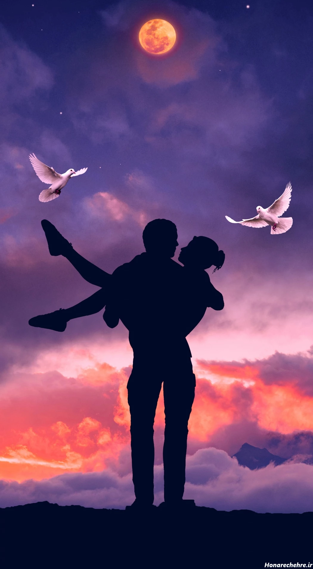 عکس پس زمینه عاشقانه دختر و پسر فانتزی