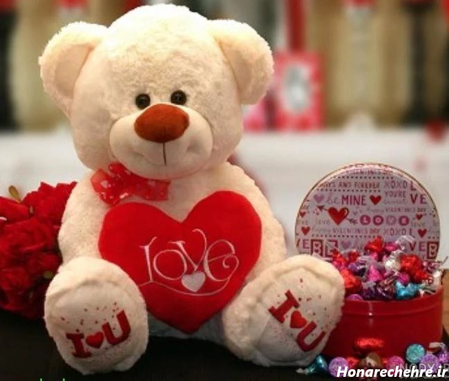 عکس خرس فانتزی بامزه صورتی