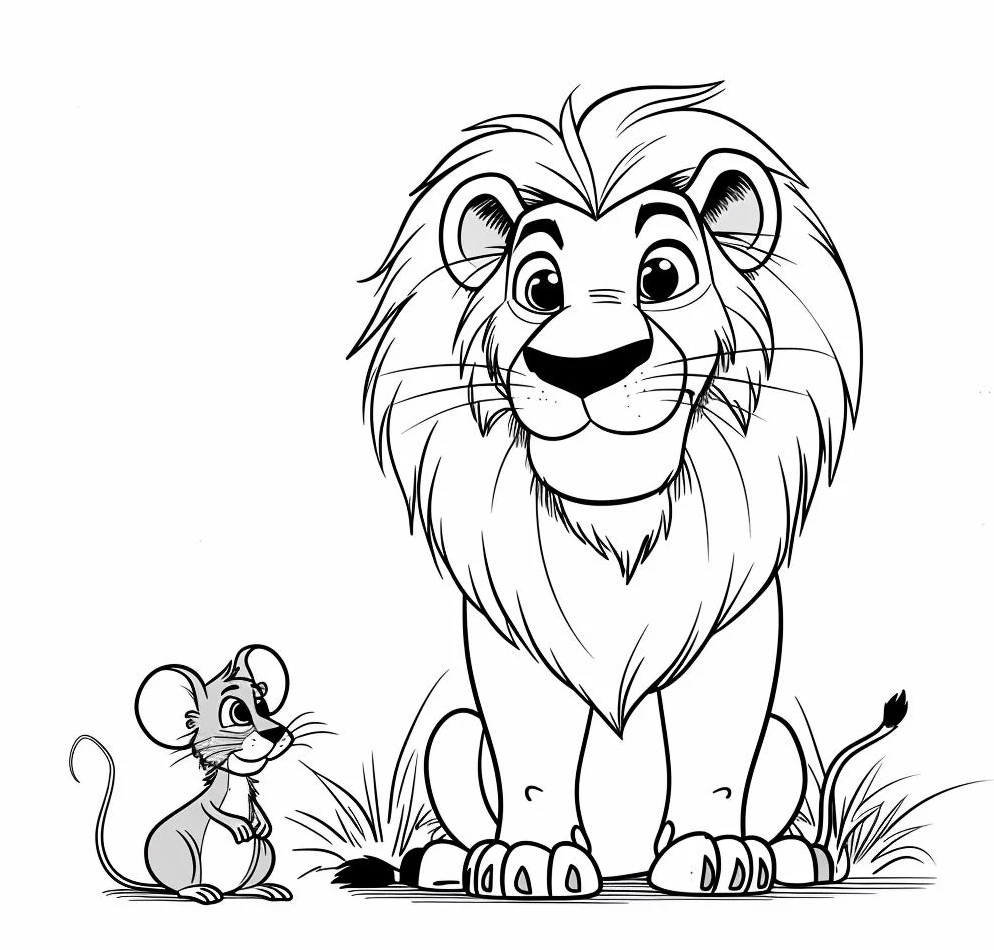 نقاشی صورت شیر