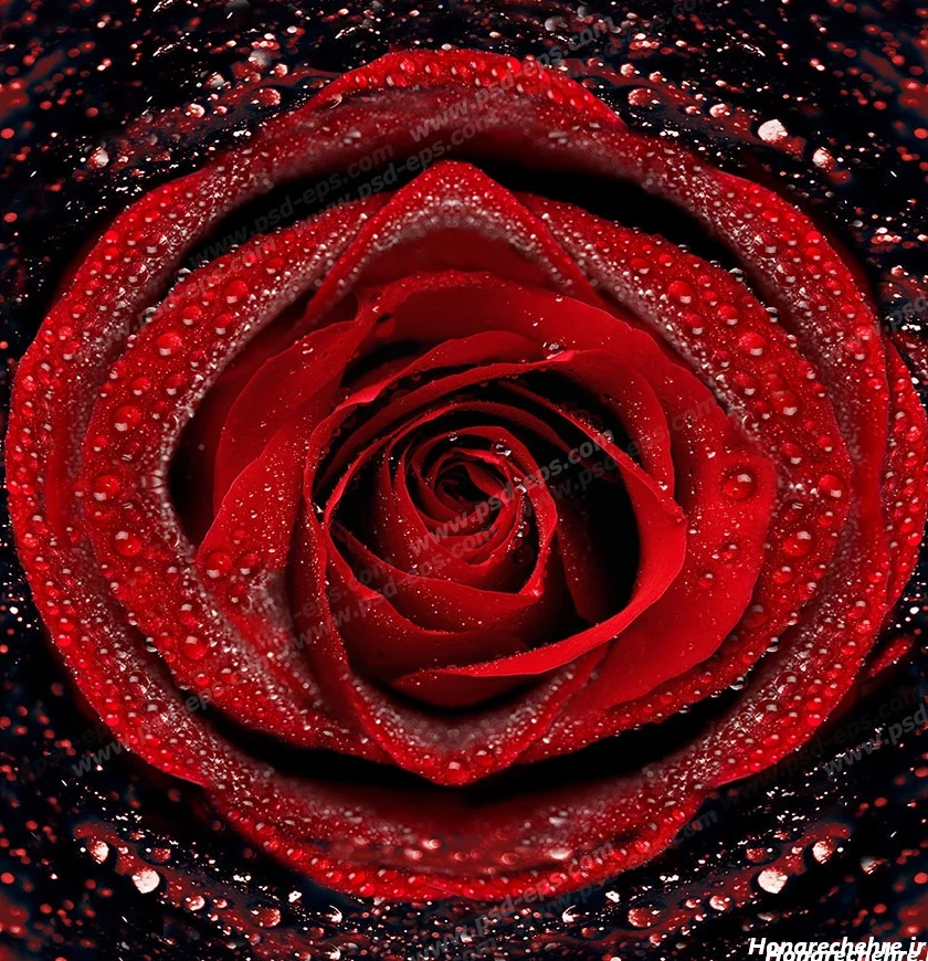 عکس گل رز قرمز عاشقانه طبیعی