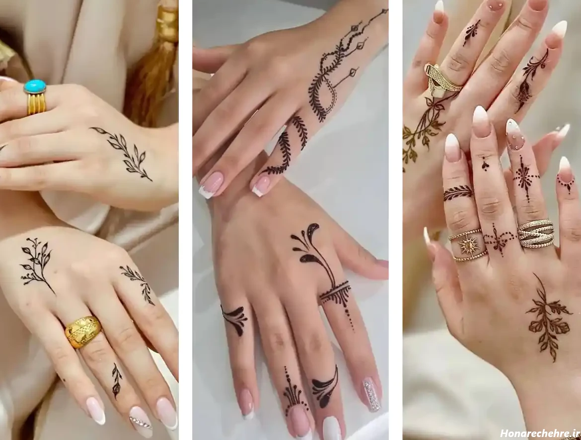 طرح حنا روی پا ساده و شیک