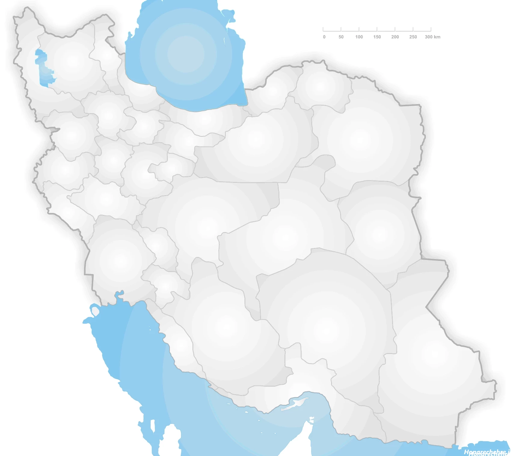 نقشه ایران بدون نوشته و رنگ