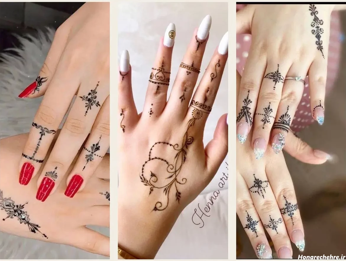 طرح حنا روی پا ساده و شیک