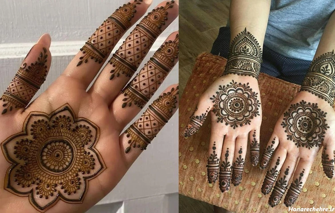 طرح حنا روی پا ساده و شیک