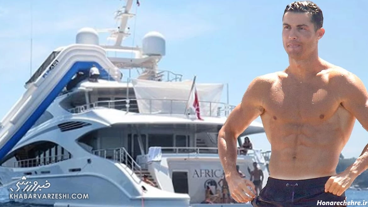 عکس بوسه رونالدو و همسرش در استخر