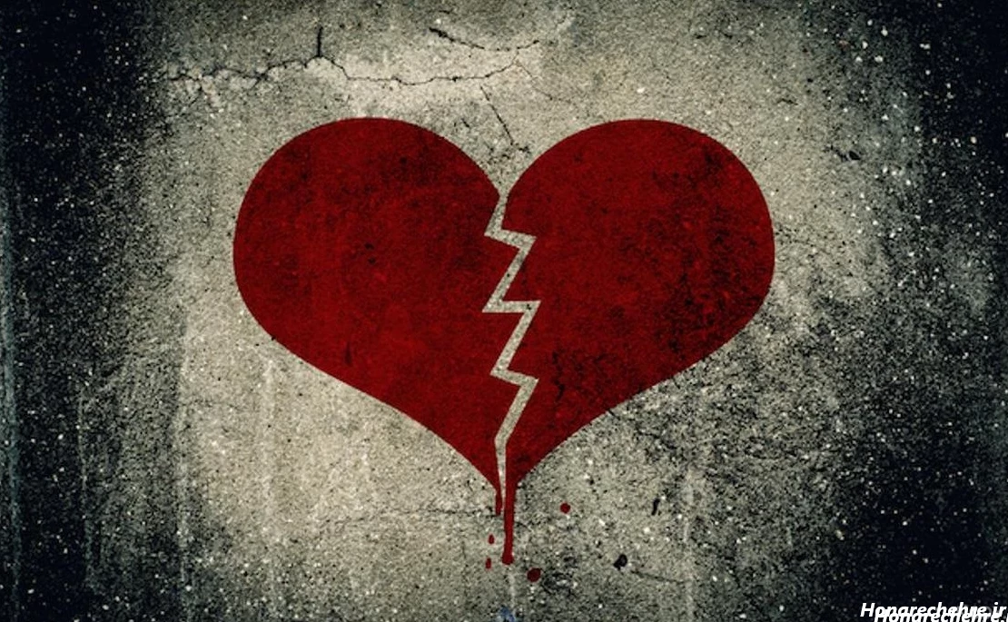 عکس قلب سیاه غمگین شکسته