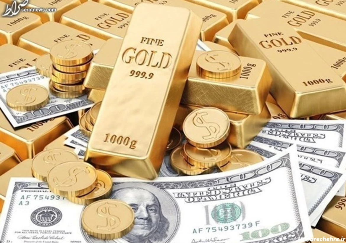 عکس شمش طلا و دلار برای تصویر زمینه