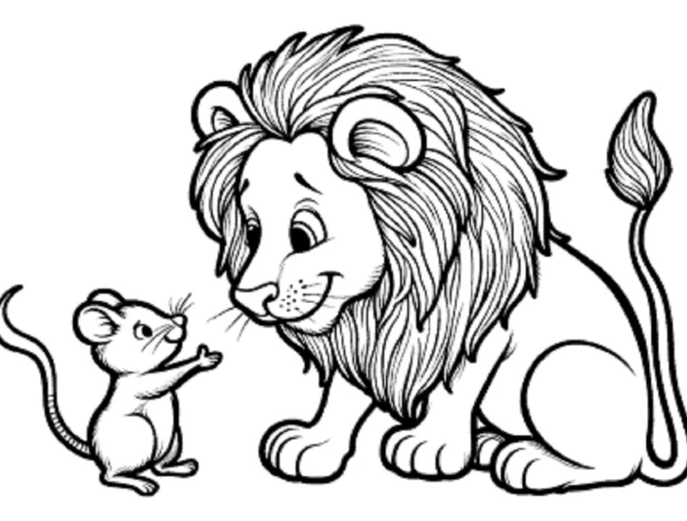 نقاشی صورت شیر