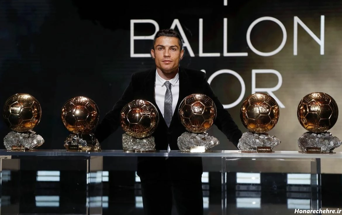 عکس توپ طلای مسی و رونالدو