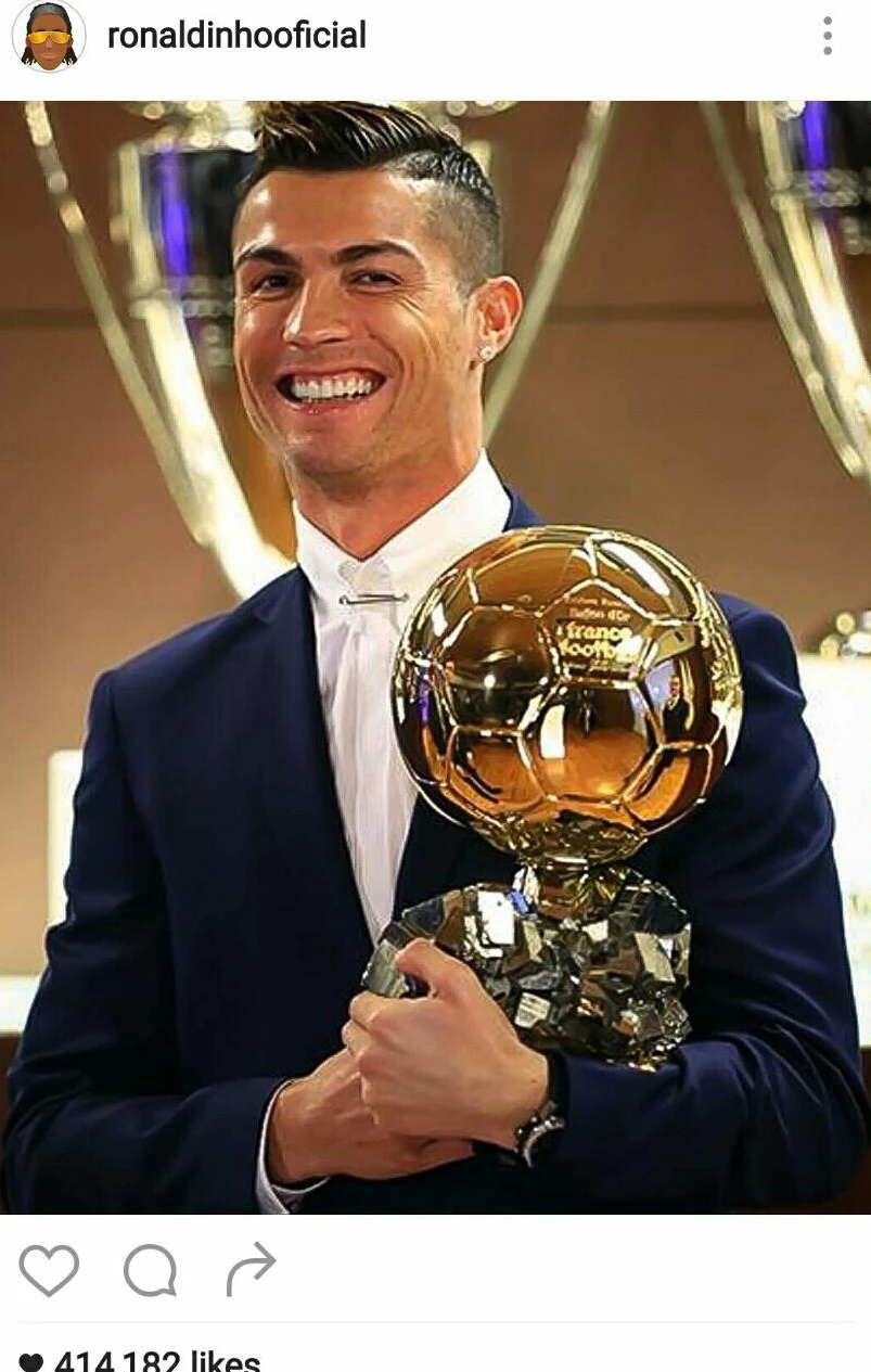 عکس توپ طلای مسی و رونالدو