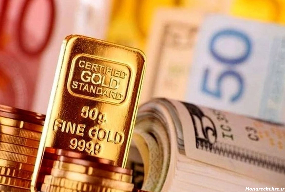 عکس شمش طلا و دلار برای تصویر زمینه