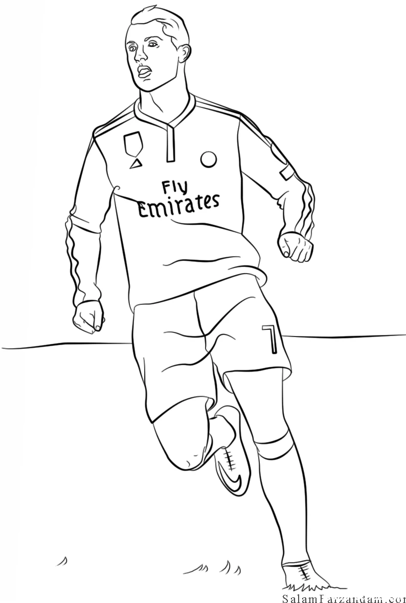 نقاشی رونالدو آسان