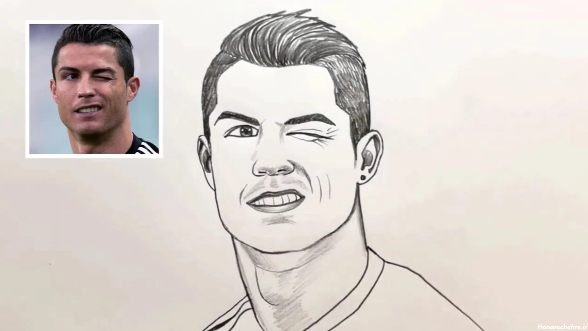 نقاشی رونالدو آسان