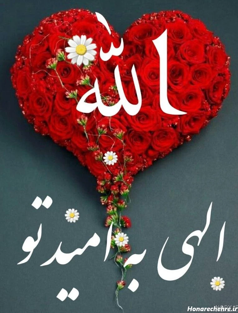 زیباترین عکس الله در قلب