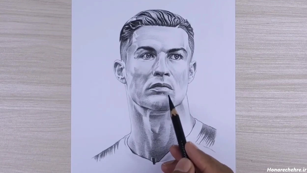 نقاشی رونالدو آسان