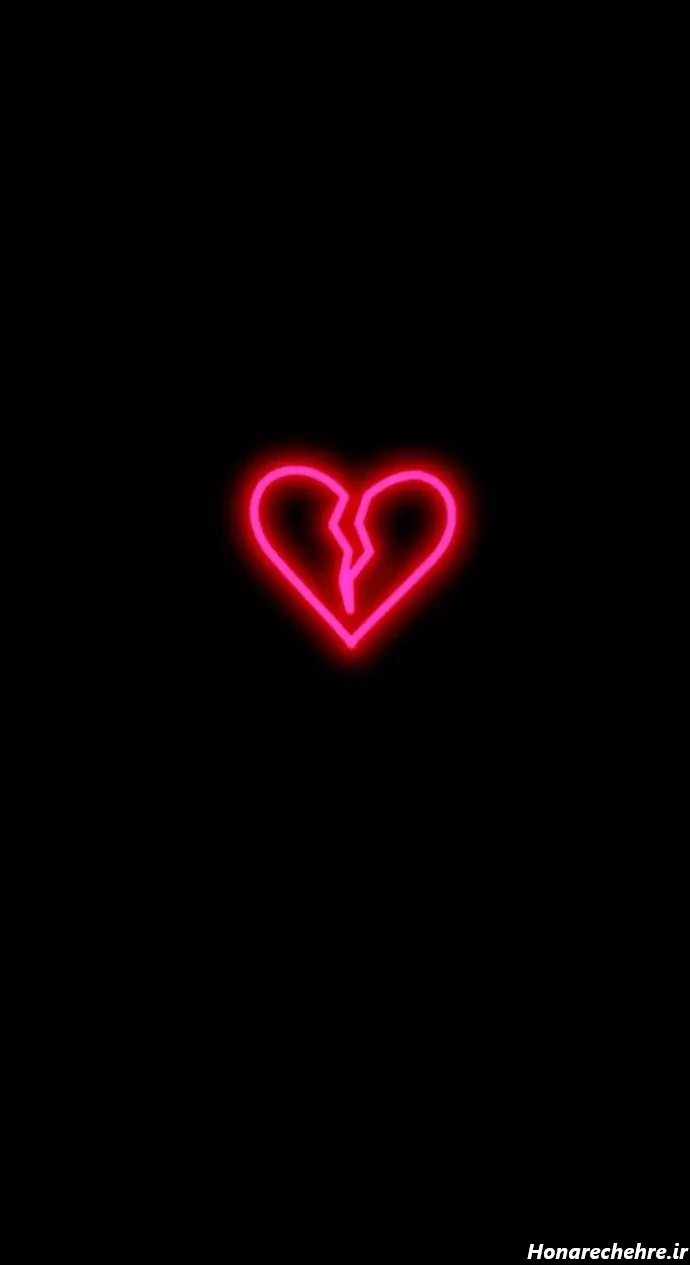 عکس قلب سیاه غمگین شکسته