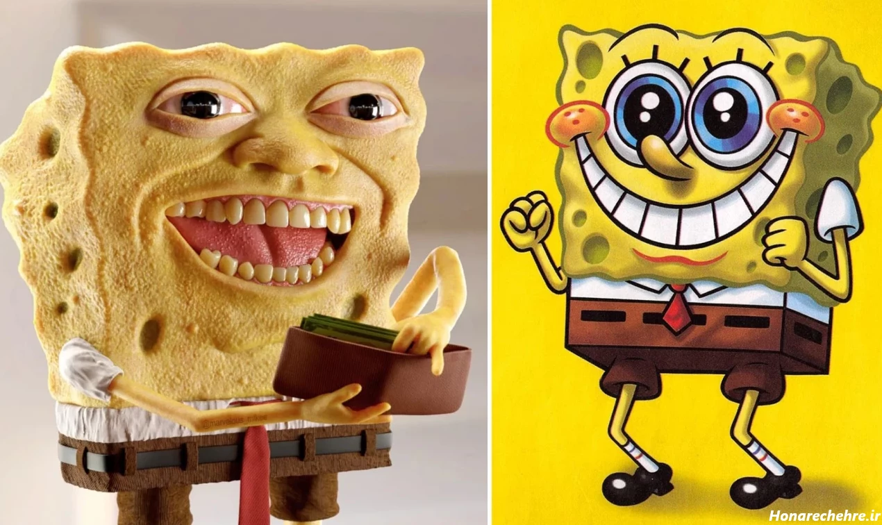عکس باب اسفنجی واقعی ترسناک