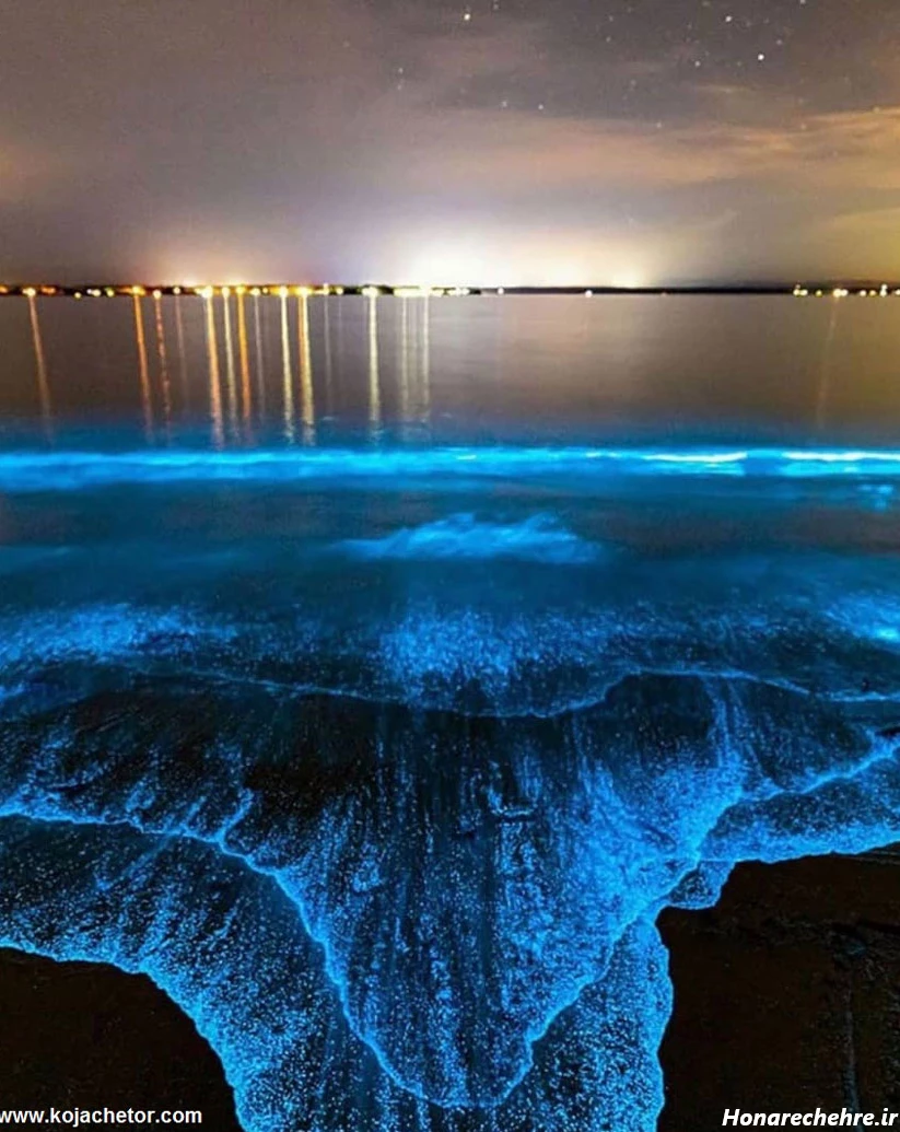 عکس قشم در شب