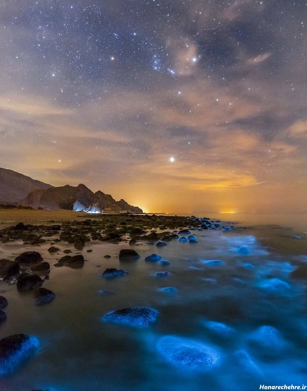 عکس قشم در شب