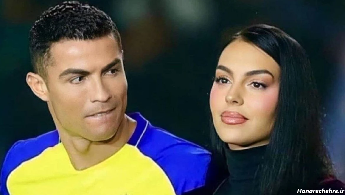 عکس بوسه رونالدو و همسرش در استخر