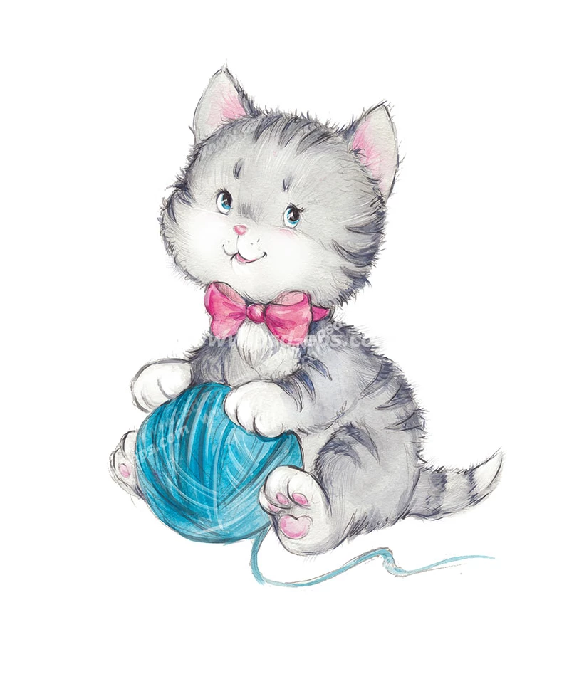 عکس نقاشی گربه رنگ شده