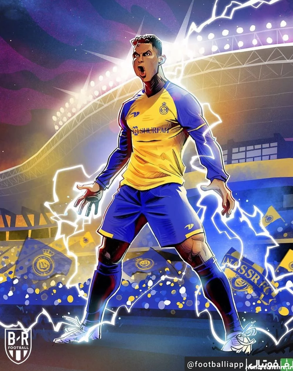 نقاشی رونالدو آسان