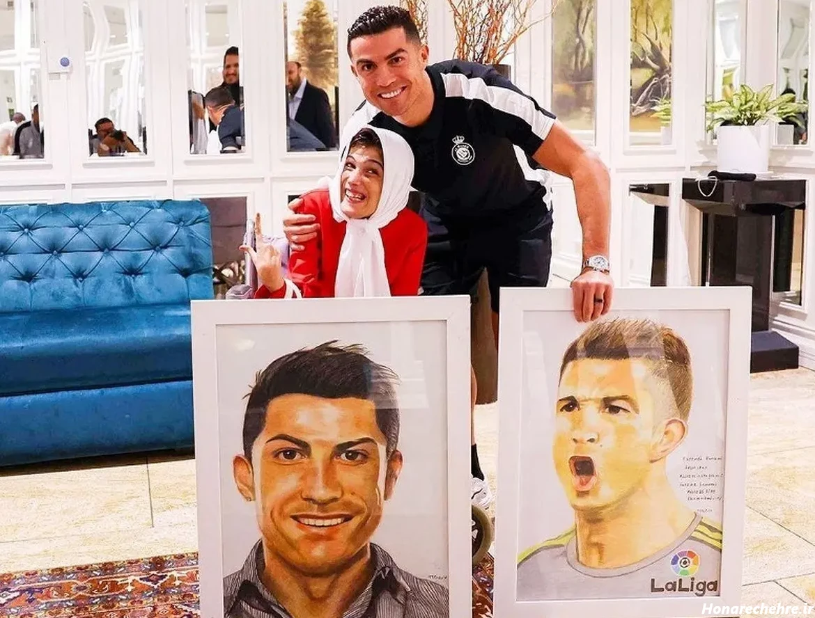 نقاشی رونالدو آسان