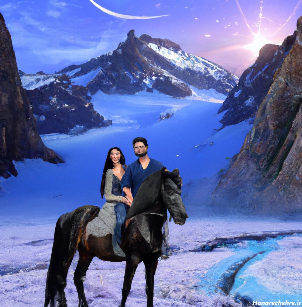 عکس کوه بیستون شبیه زن