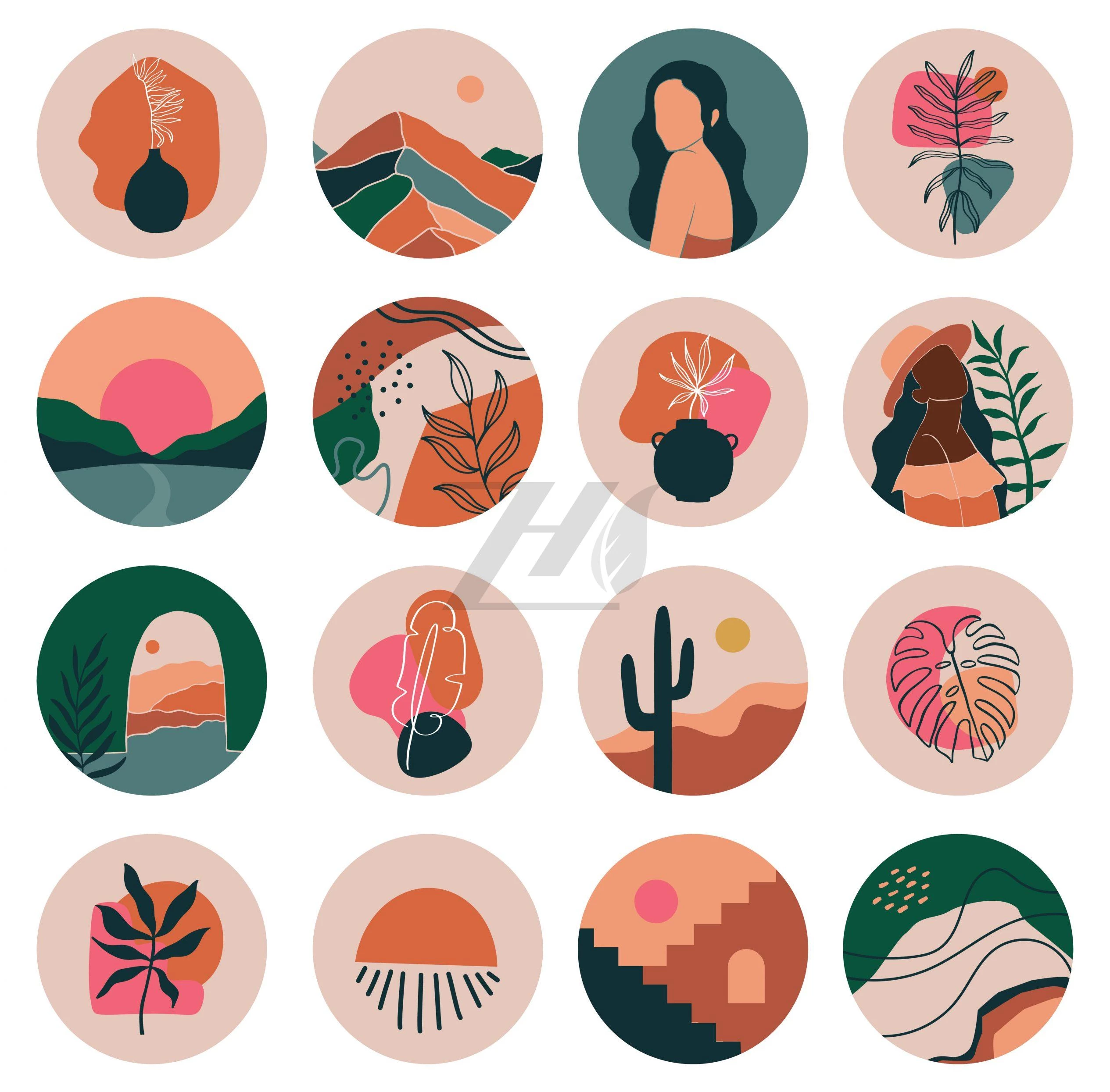 کاور هایلایت مینیمال دخترانه