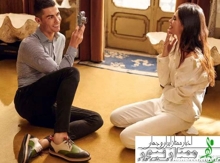 عکس رونالدو با زنش لب به لب