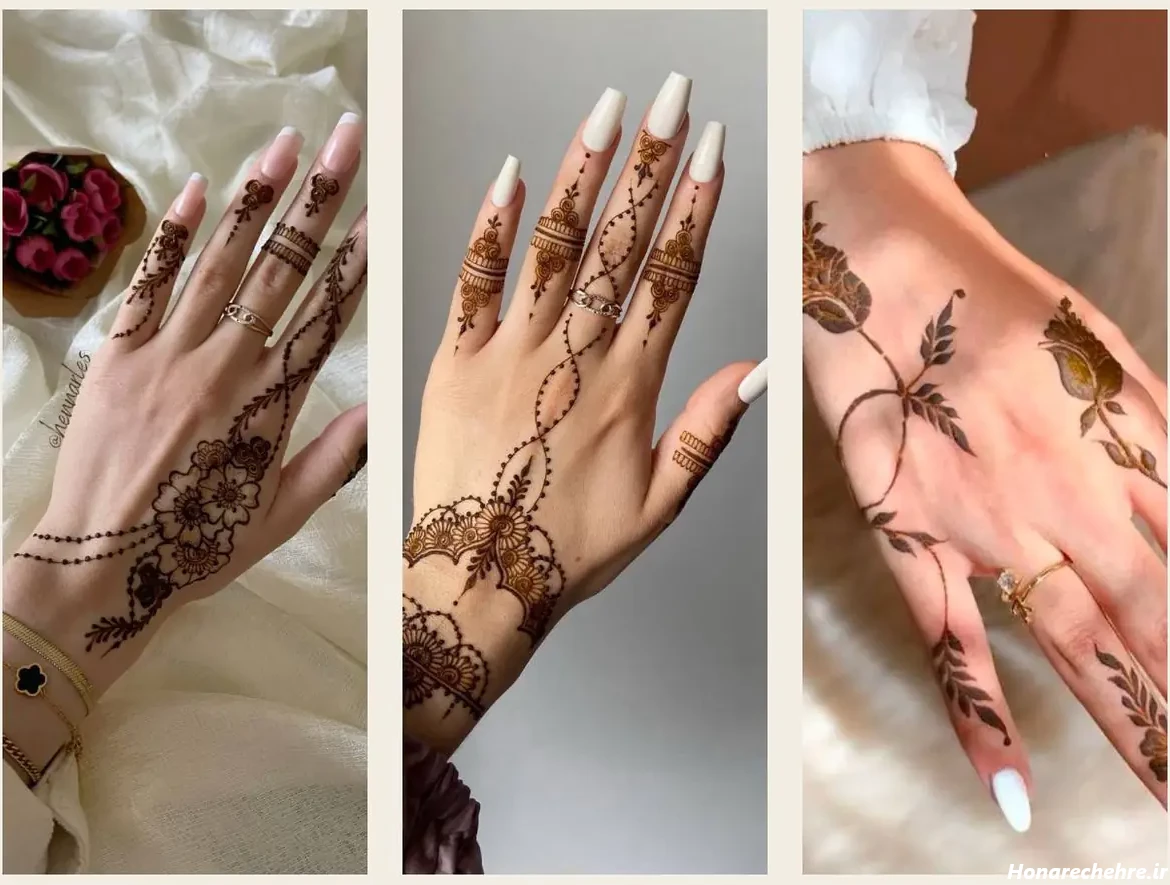 عکس نقش حنا جدید ساده