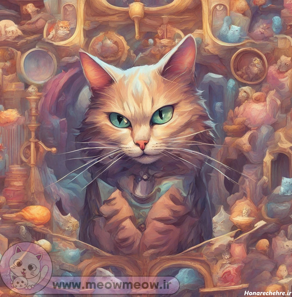 عکس گربه کارتونی فانتزی