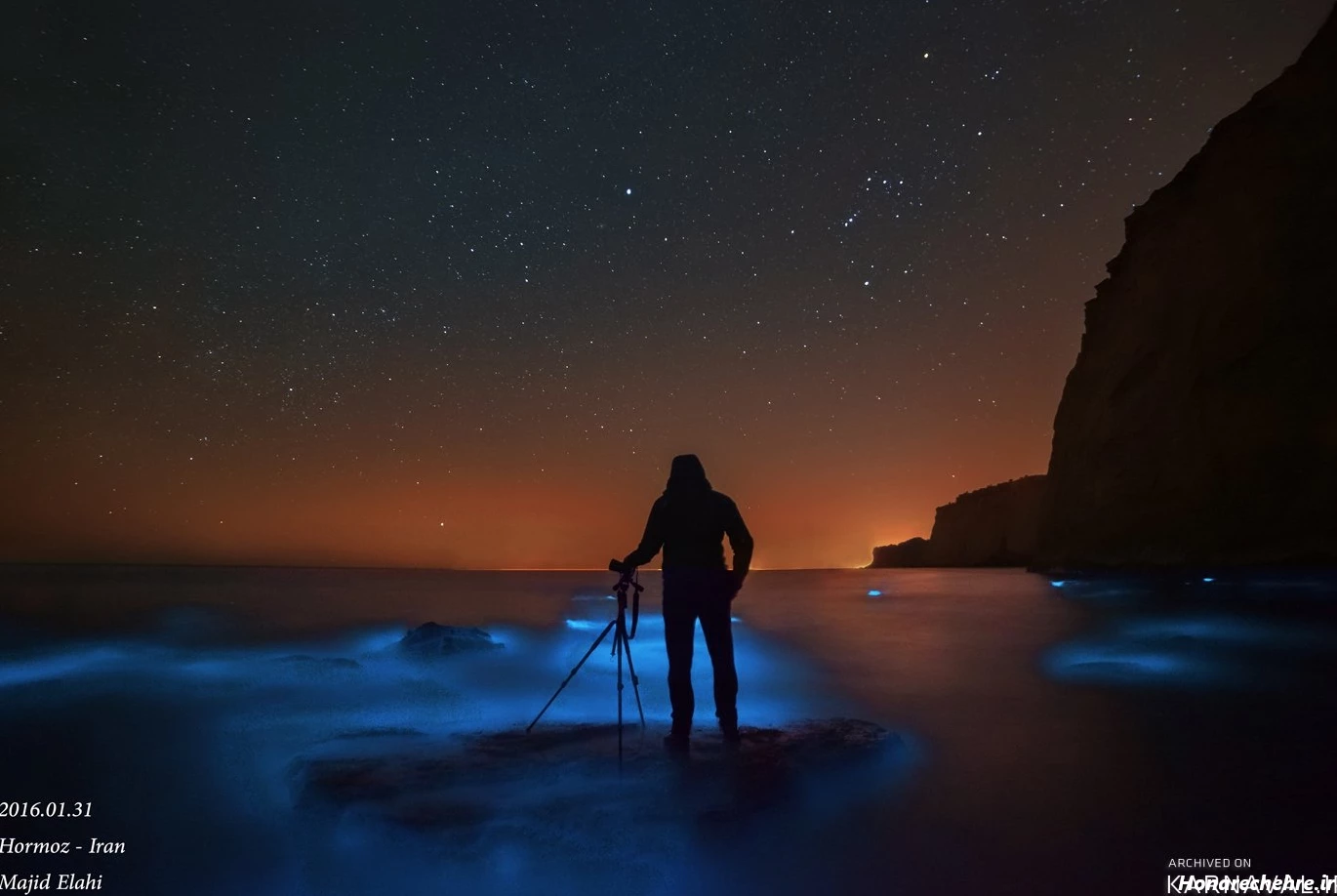 عکس قشم در شب