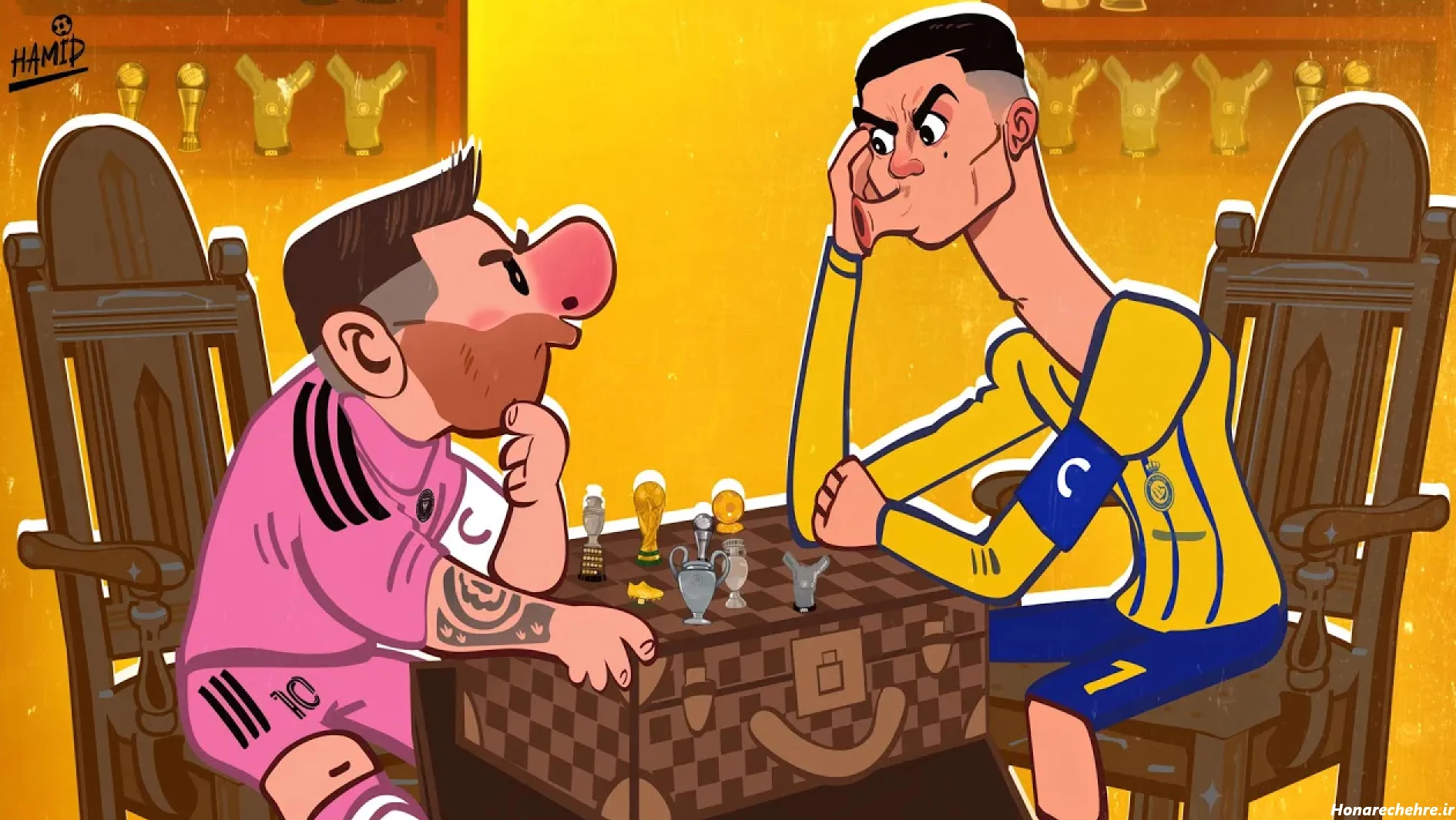 عکس خنده دار مسی و رونالدو