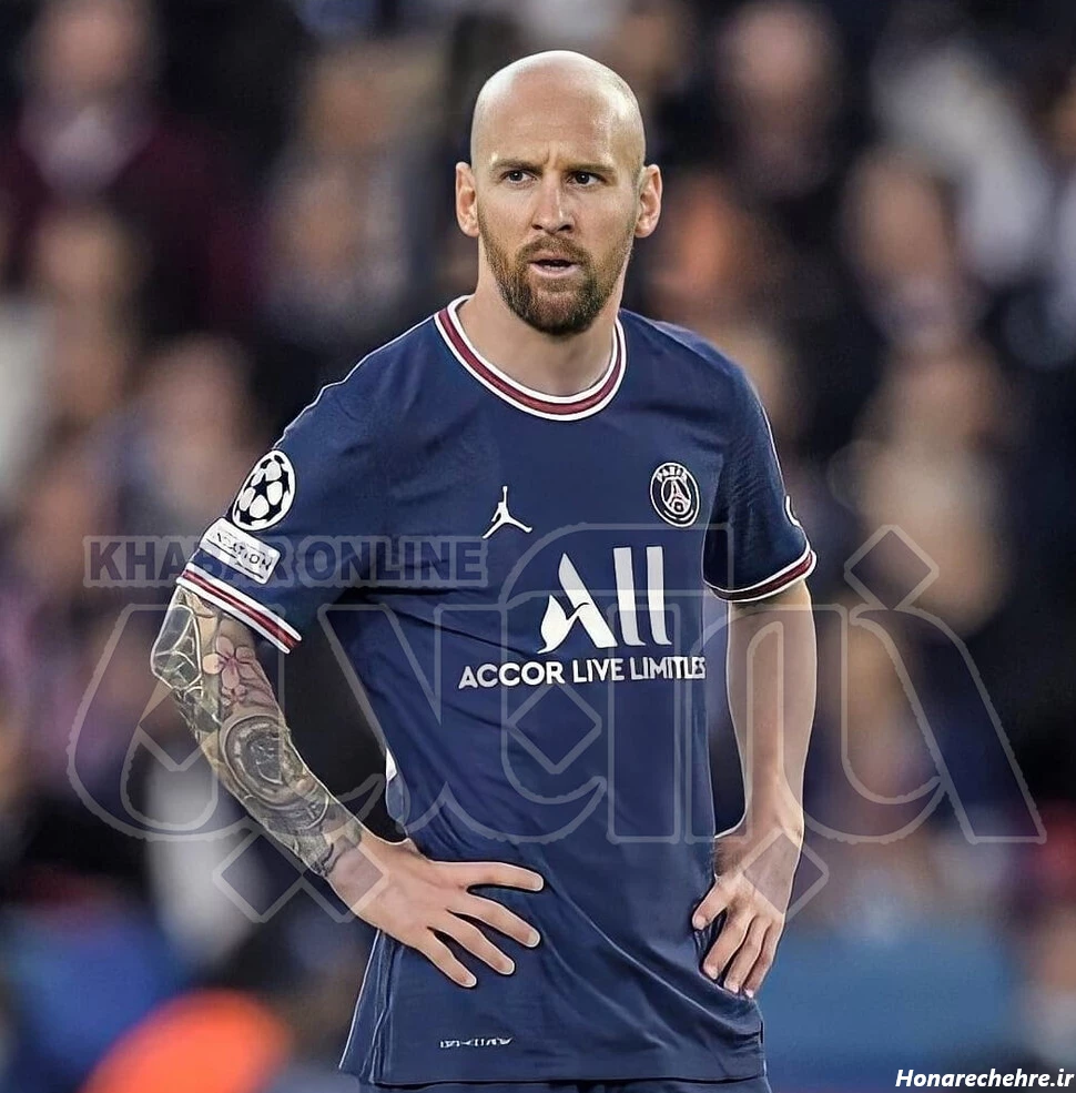 عکس مسی کچل بی دندون