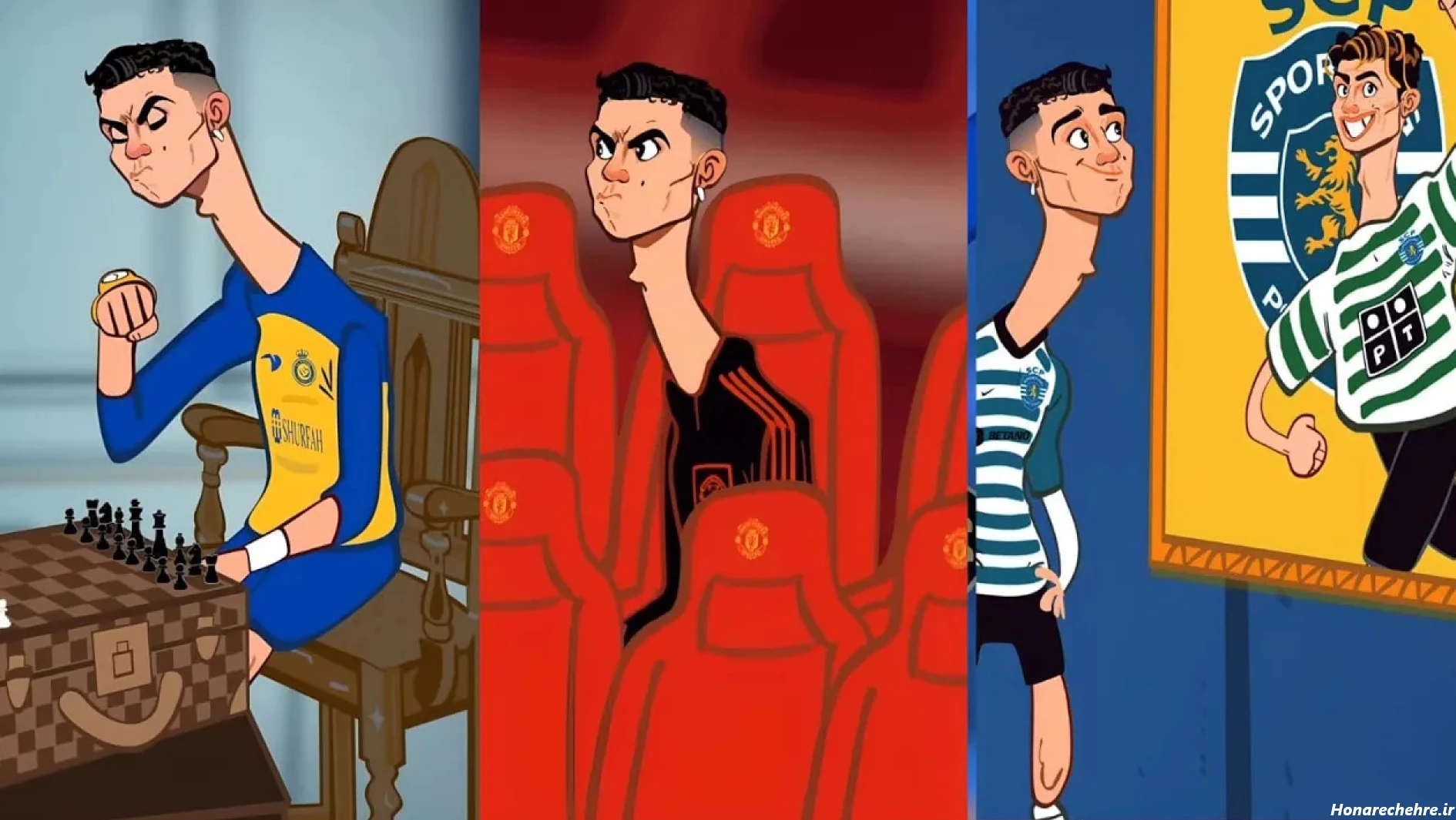 عکس خنده دار مسی و رونالدو