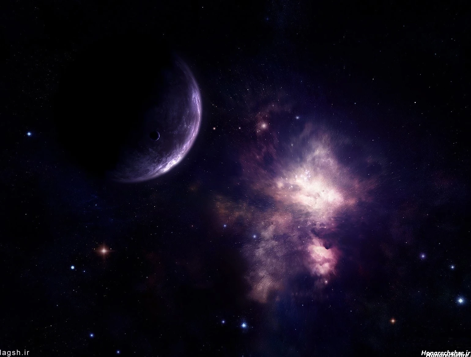 عکس ستاره واقعی در شب از نزدیک