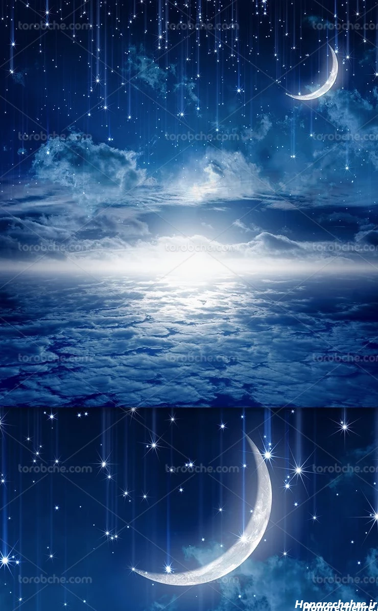 عکس ستاره واقعی در شب از نزدیک