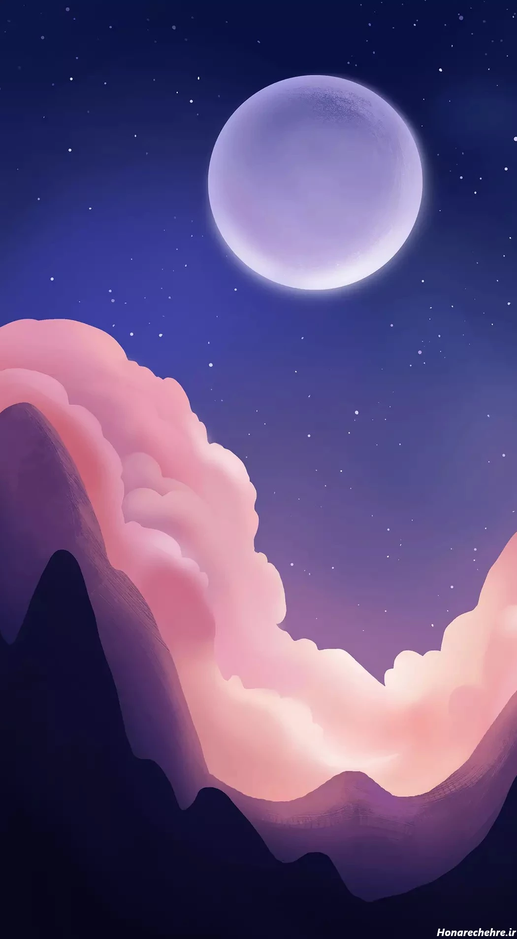 عکس ستاره واقعی در شب از نزدیک