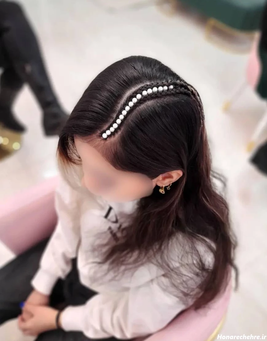 بافت مو با مروارید با سوزن