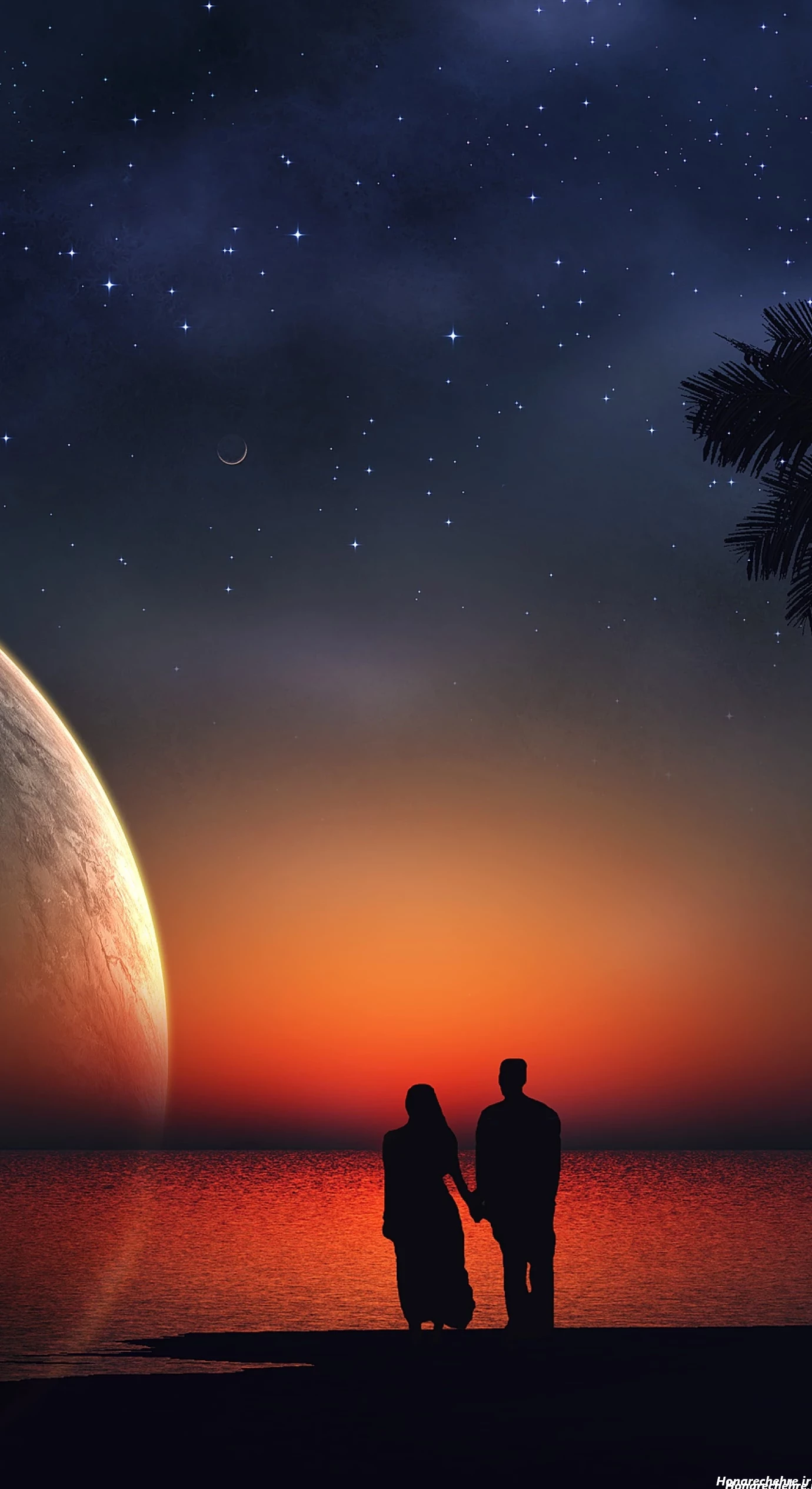 عکس پس زمینه عاشقانه دختر و پسر فانتزی