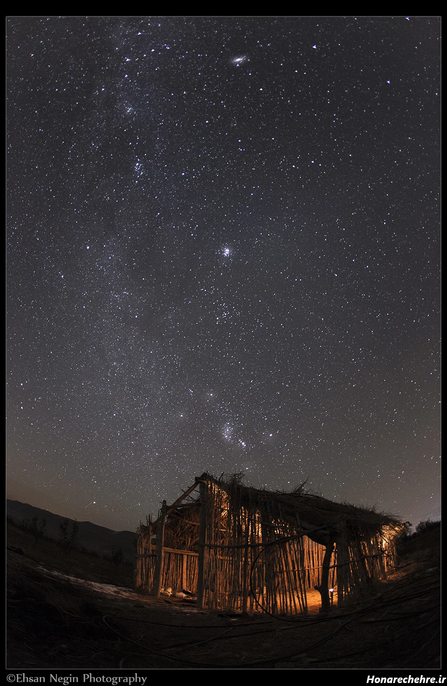 عکس ستاره واقعی در شب از نزدیک